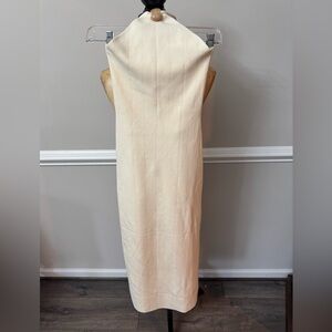 La Maille Sezane Elegant Cream Halter Dress XS